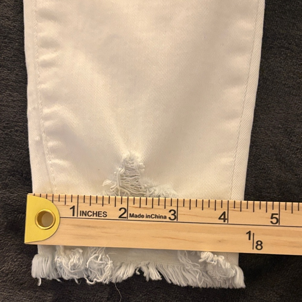 American Eagle Outfitters White Distressed Skinny Jeans SZ 8 - Picture 11 of 11